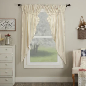 Betsy Stripe Prairie Short Curtain Pair - 840233903774