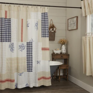 Betsy Patchwork Shower Curtain - 840233903835
