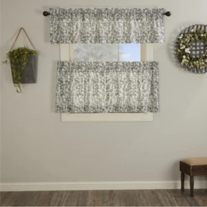Gray Gables Floral Tier Curtain Pair - 840528198977