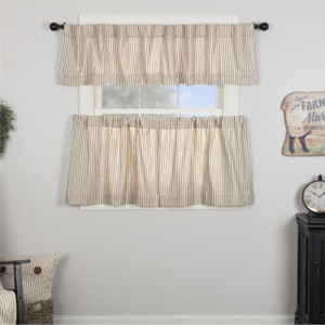 Katie's Vintage Stripe Tier Curtain Pair - 840528192623