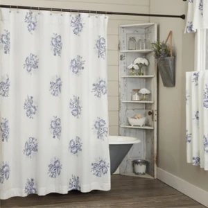 Lydia Blue Shower Curtain - 840233903071