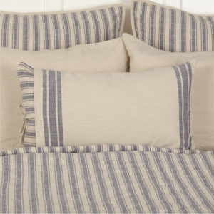 Market Place Blue Fabric Overcover Pillow Cover - 840528188183