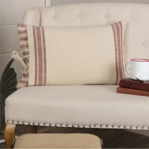 Market Place Red Fabric Overcover Pillow Cover - 840528195709
