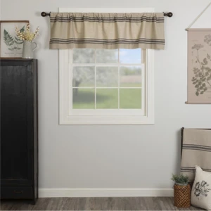 Mill House Stripe Black Valance - 840528196690