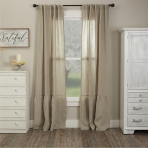 Provincial Linen Natural Curtain Pair - 840233901312