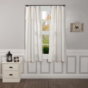 Silo Hill Short Curtain Pair with Attached Valance - 840528172663