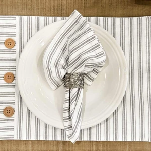 Timeless Ticking Gray Napkin Set of 4 - 840233913988