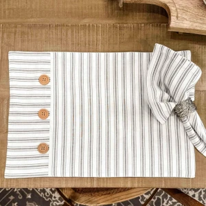 Timeless Ticking Gray Placemat Set of 4 - 840233913995