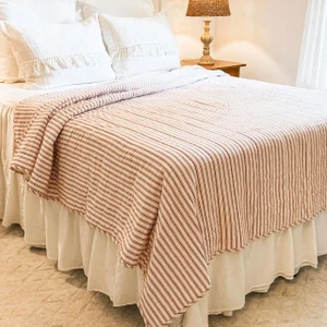 Timeless Ticking Red Bedding Collection -