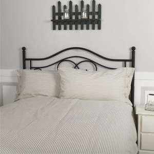 Farmhouse Ticking Taupe Pillow Sham - 840528172267