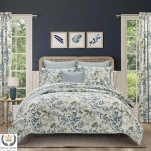 Evergreen Blue Bedding Collection -