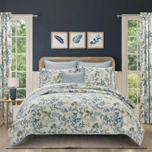 Evergreen Blue Quilt Set - 193842152966
