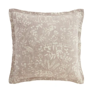 Genoa Euro Sham Light Mocha & Vintage Blue - 840118836326