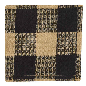 Wicklow Black Check Waffle Dishcloth - 762242021853