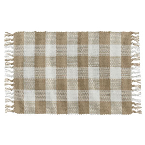 Wicklow Natural Check Yarn Placemat - 762242015111