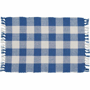 Wicklow China Blue Check Yarn Placemat - 762242994898