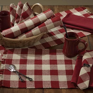 Wicklow Garnet Check Kitchen Textiles -