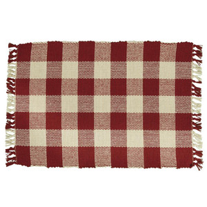 Wicklow Garnet Check Yarn Placemat - 762242401211