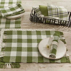 Wicklow Sage Check Kitchen Textiles -