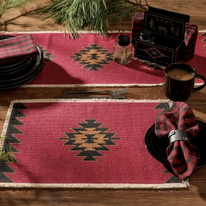 Black Bear Red Dawn Kitchen Textiles -