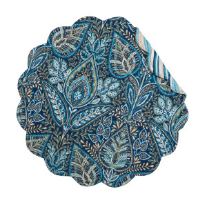 Bailey Blue Round Placemat - 008246376293