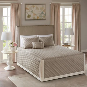 Breanna Cotton Reversible Tailored Bedspread Set - 086569991607