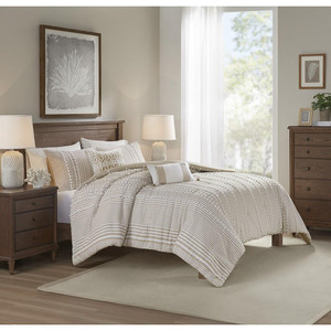 Anslee 3 Piece Cotton Yarn Dyed Duvet Cover Set - 086569062093