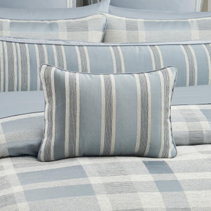Rocco Blue 20" Boudoir Pillow - 193842168653
