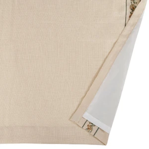 Garden Grove Apricot Lined Rod Pocket Curtain Pair - 193842169155