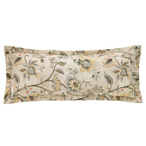 Penrose Washed Linen Flax Double Flanged Lumbar Pillow - 840118840019