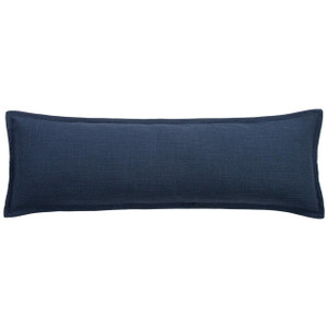 Camden Nubby Weave Navy Lumbar Pillow - 840118839143