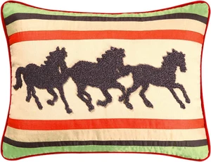 C&F Home Hooked Wool Horse Pillow