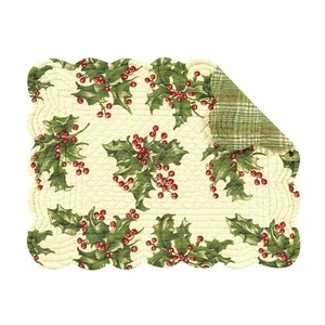 Holly Cream Rectangular Placemat - 164924573153