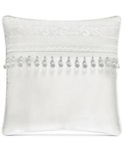Bianco White Square Embroidered Pillow  18 x 18 - 846339072055