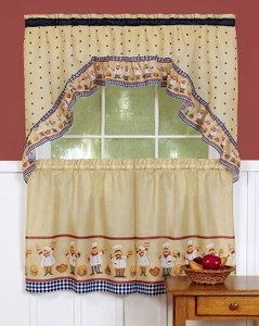 Cucina Printed Tier Kitchen Curtain Set -