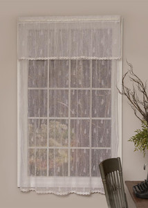 Pineapple Lace Valance with Trim - 734573010448