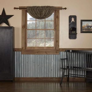 Black Check Balloon Valance - 841985023772