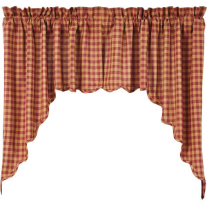 Burgundy Check Swag Set - 841985081307