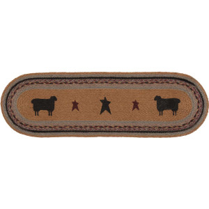 Heritage Farms Sheep Jute Oval Stair Tread - 840528160103