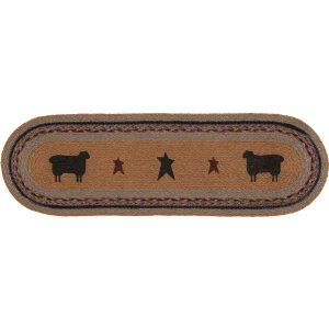 Heritage Farms Sheep Jute Oval Stair Tread - 840528160103