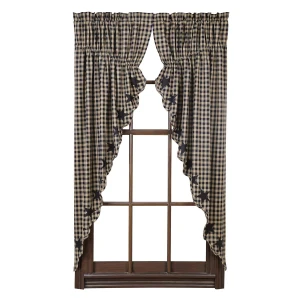 Navy Star Prairie Curtain Set - 840528111303