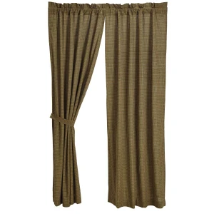 Tea Cabin Green Plaid Curtains - 841985030169