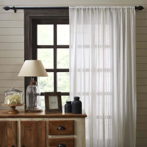 Tobacco Cloth Fringed Curtains - 841985019683