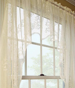 Sheer Divine Lace Swag Valance - 734573036189