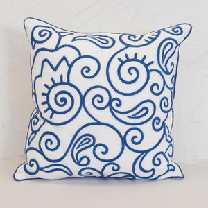 Indigo Swirls Pillow - 008246500483
