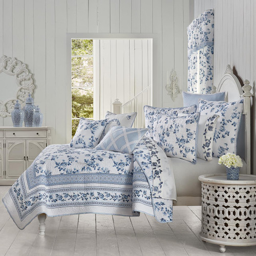 Rialto French Blue Comforter Set by Royal Court | Paul's Home Fashions