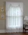 Vintage Sheer Macrame Lace Embroidered Curtain and Tier -