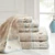 Serene Embroidered Cotton Jacquard 6 Piece Towel Set - 086569905475