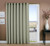Grasscloth Insulated Solid Color Grommet Patio Curtain Panel  110 x 84L w/ Wand - 842249028892