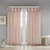 Rosette Faux Linen Sheer Curtain - 865690135148